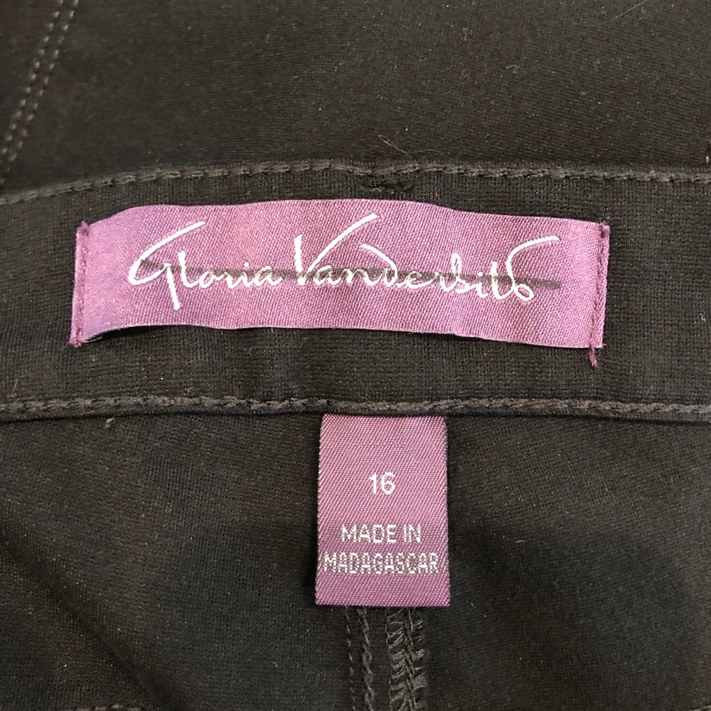 Gloria Vanderbilt black stretchy slim leg jeans - Size 16 - Picture 8 of 8